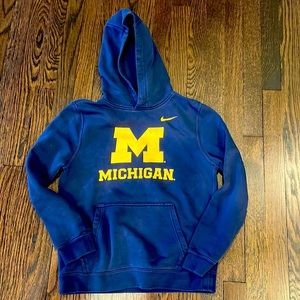 Navy Nike University of Michigan youth hoodie